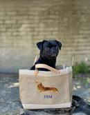 Petite Market Bag in Natural Pet Portrait by Amy Logsdon