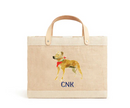 Petite Market Bag in Natural Pet Portrait by Amy Logsdon