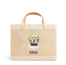 Petite Market Bag in Natural Pet Portrait by Amy Logsdon