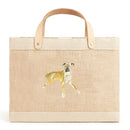 🎨Bespoke Pet Portrait Petite Market Bag in Natural by Amy Logsdon