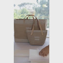Petite Bucket Bag in Natural with Strap
