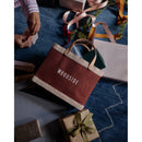Petite Market Bag in Cranberry with Strap