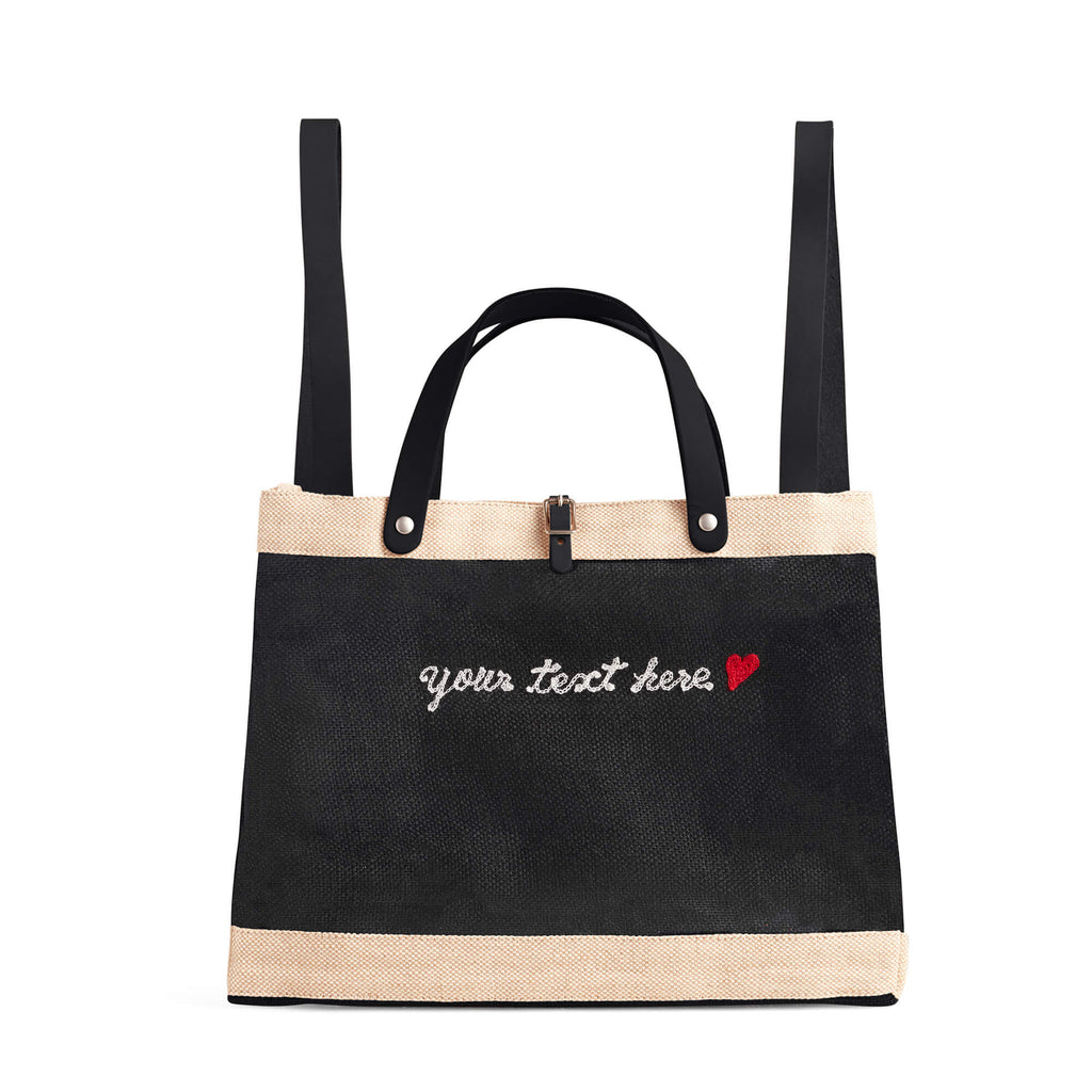 Emma Tote In Black Monogram Print