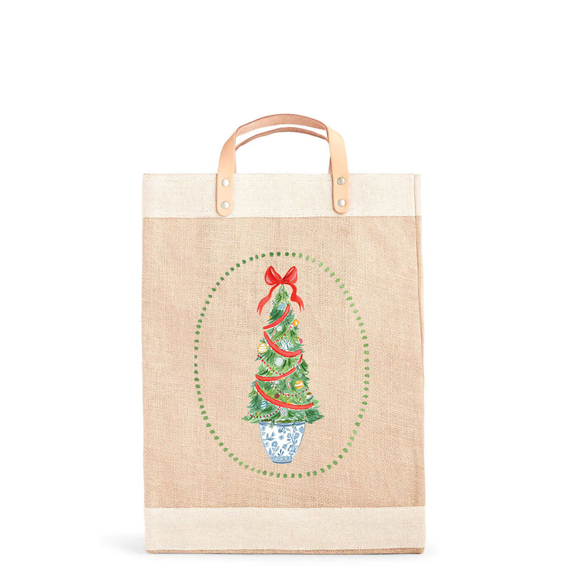 Market Bag in Natural Holiday by Amy Logsdon