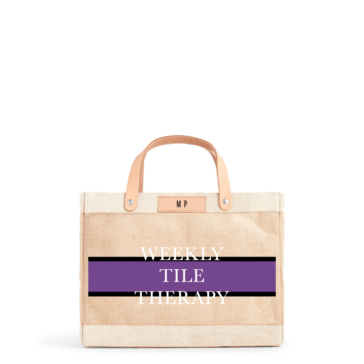 Mahjong Collection: Weekly Tile Therapy - Petite Market Bag in Natural