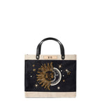 Mahjong Collection: Petite Market Bag in Black with Sun & Moon Bead
