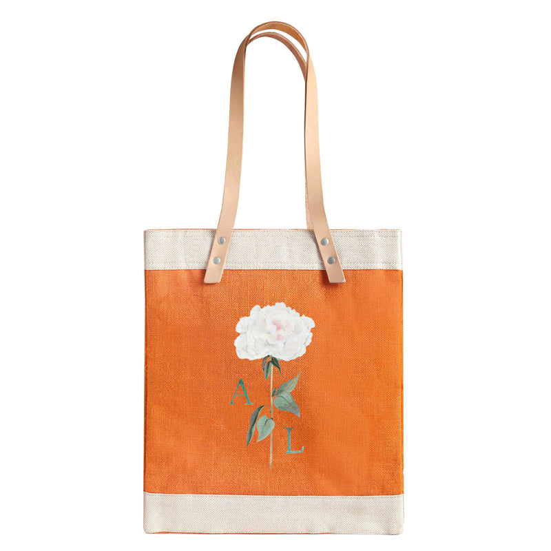 Market Tote in Citrus Peony by Amy Logsdon