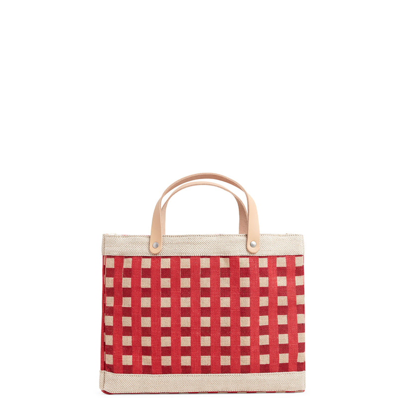 Petite Market Bag in Red Gingham