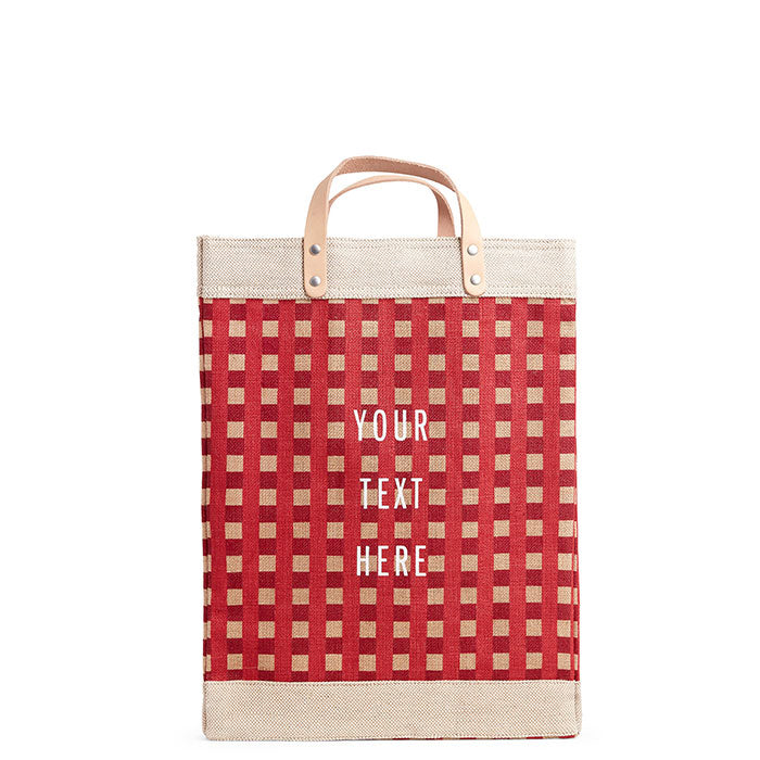 Market Bag in Red Gingham