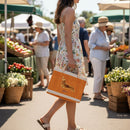 Petite Market Bag in Cognac Golden Pitbull