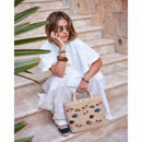 Petite Market Bag in Natural with Fish Tank Bead | Ships August 5
