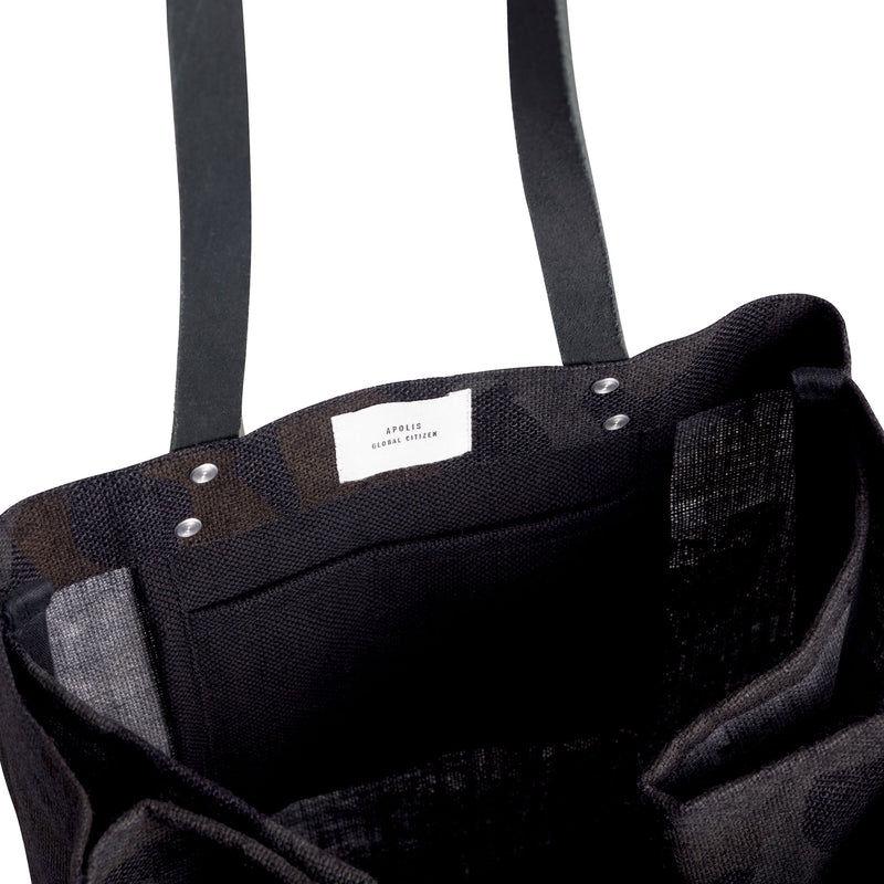 Wine Tote in Shadow Safari with Embroidered Heart