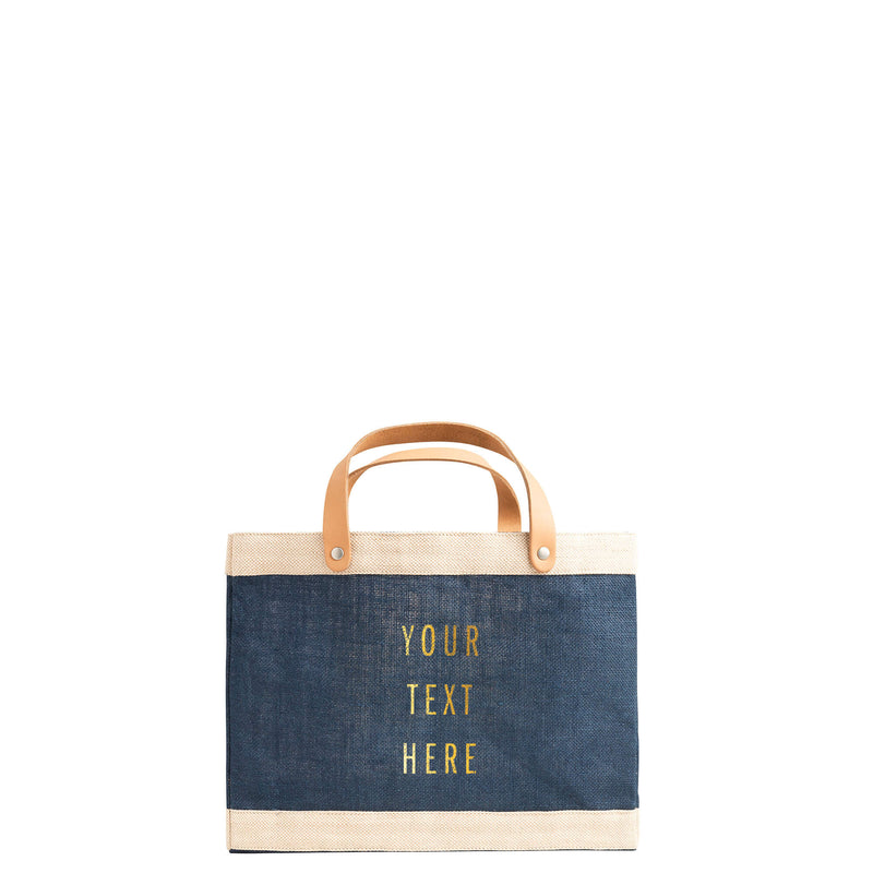 Petite Market Bag in Navy Foil