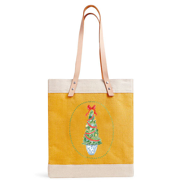 Market Tote in Gold Holiday by Amy Logsdon