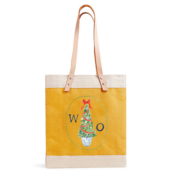 Market Tote in Gold Holiday by Amy Logsdon