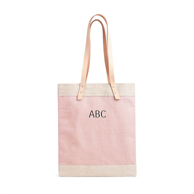 Market Tote in Blush with Shadow Monogram