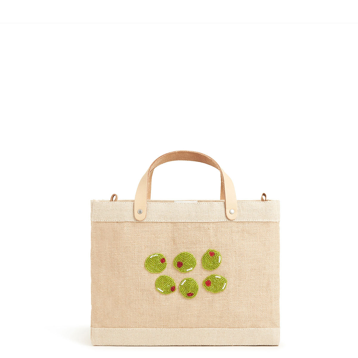 Petite Market Bag with Beaded Olives