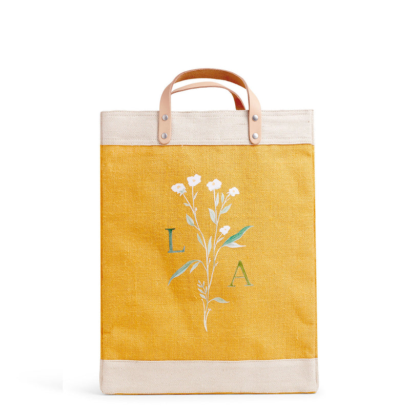 Market Bag in Gold Wildflower by Amy Logsdon