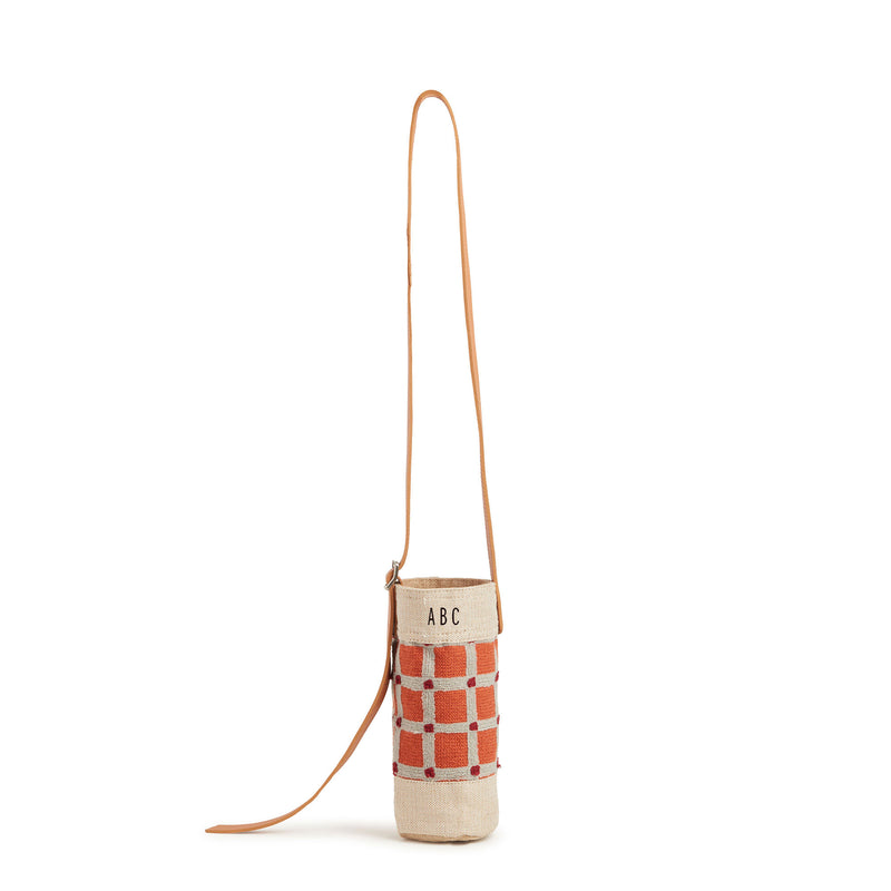 Crossbody Bottle Bag in Chenille Window Brick