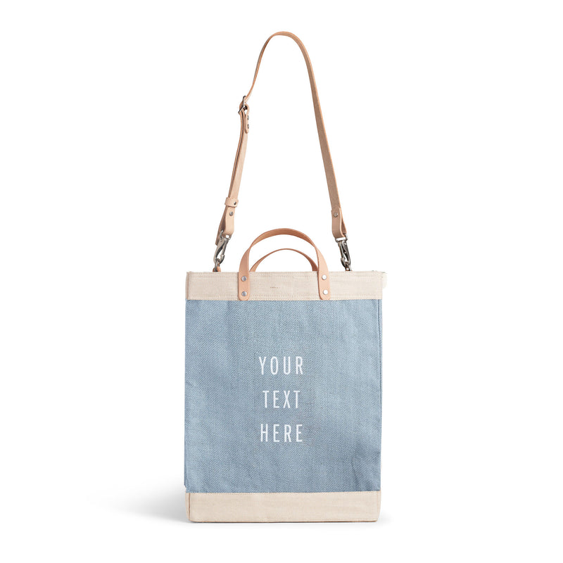 Market Bag in Cool Gray with Strap