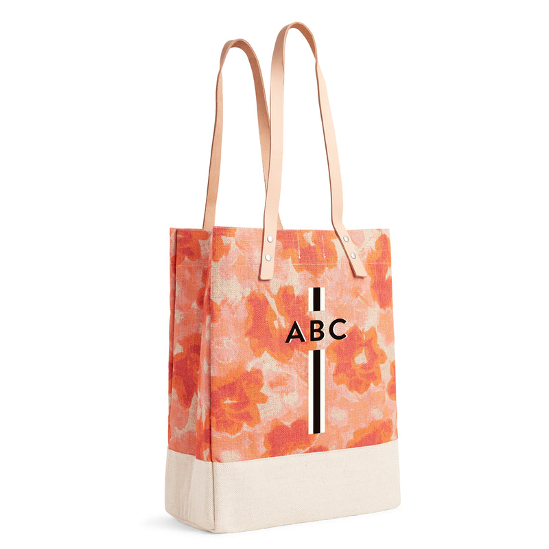Wine Tote in Bloom by Liesel Plambeck With Monogram