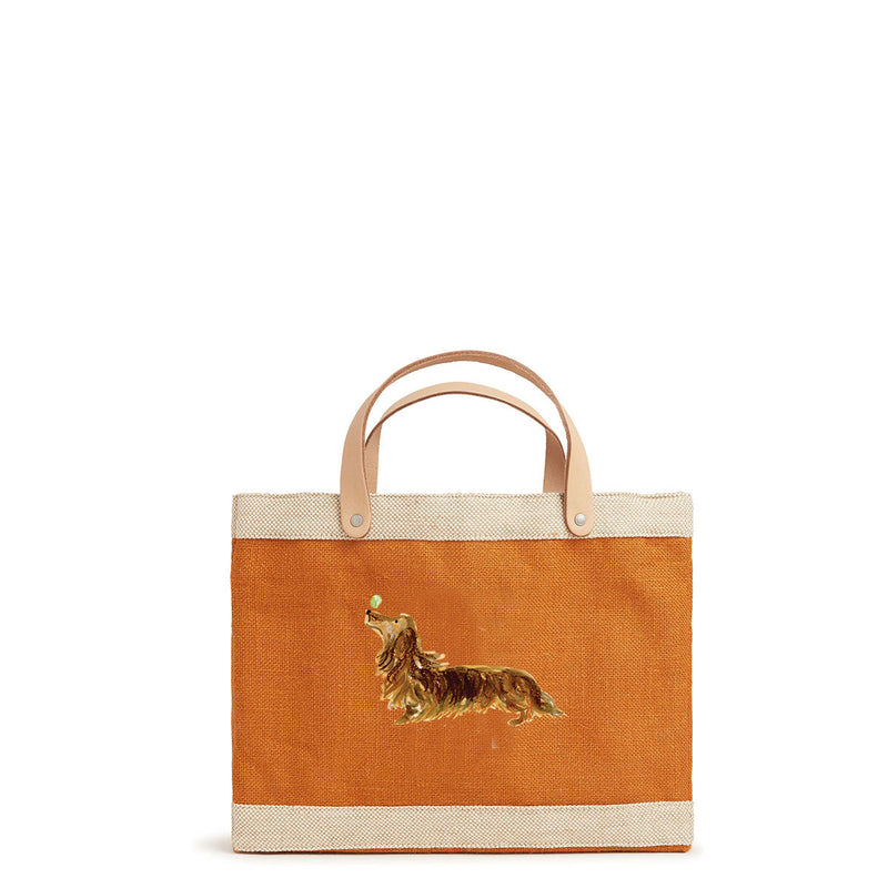 Petite Market Bag in Cognac Dachshund