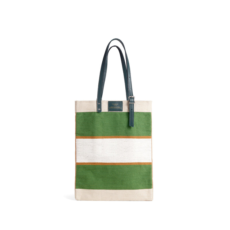 Market Bag in Court Green Chenille with Adjustable Handle