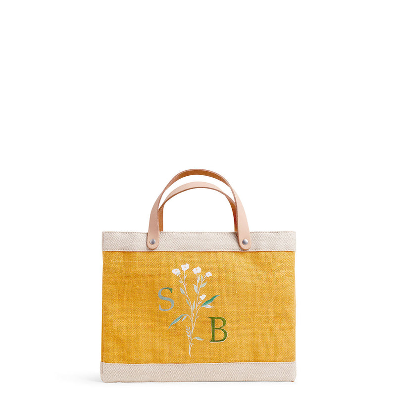 Petite Market Bag in Gold Wildflower by Amy Logsdon