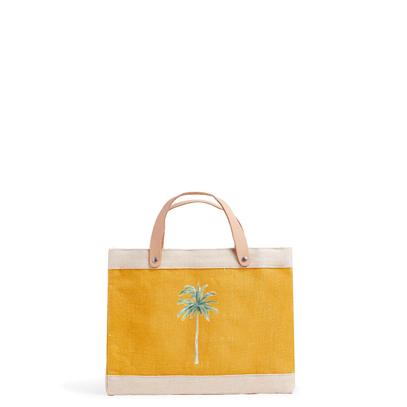 Petite Market Bag in Gold Palm Tree by Amy Logsdon