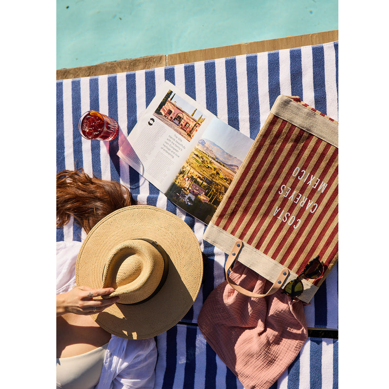 Market Tote in Red Stripe