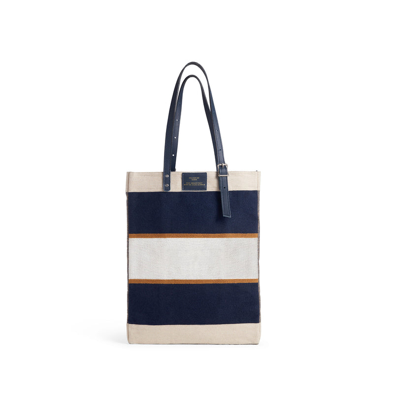Market Bag in Collegiate Blue Chenille with Adjustable Handle