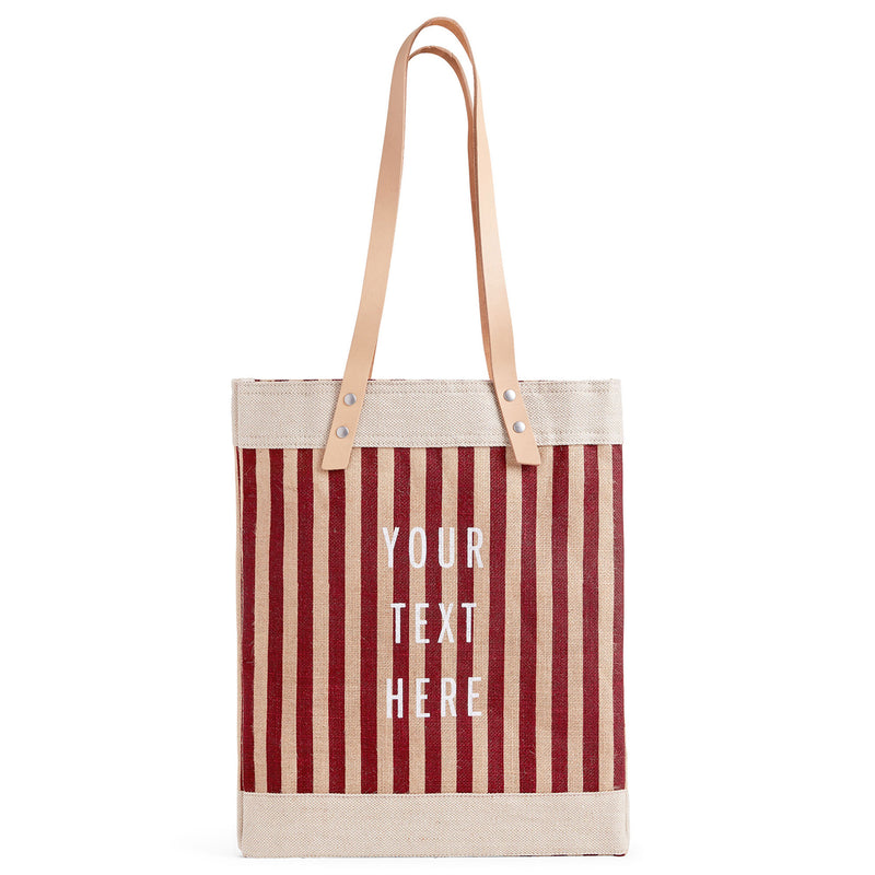 Market Tote in Red Stripe