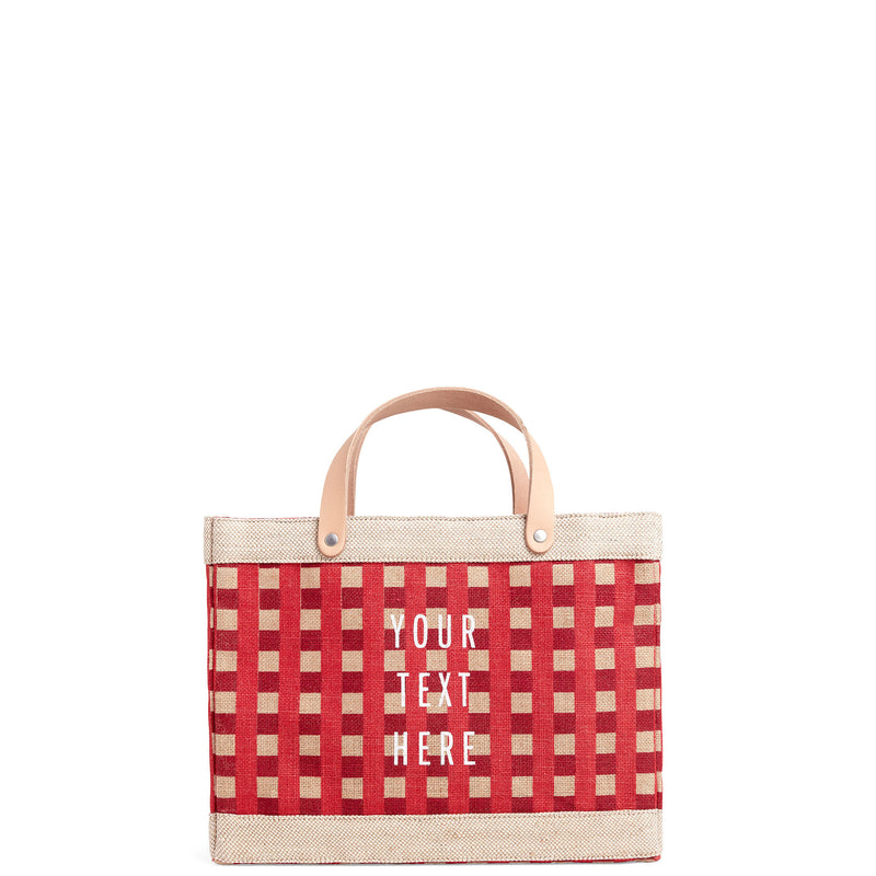 Petite Market Bag in Red Gingham