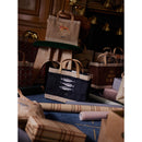 Petite Market Bag in Navy with Beaded Olives