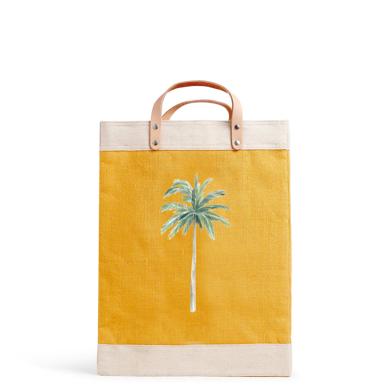 Market Bag in Gold Palm Tree by Amy Logsdon