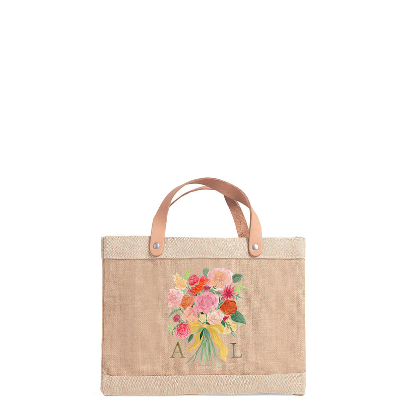 Petite Market Bag in Natural Bouquet by Amy Logsdon