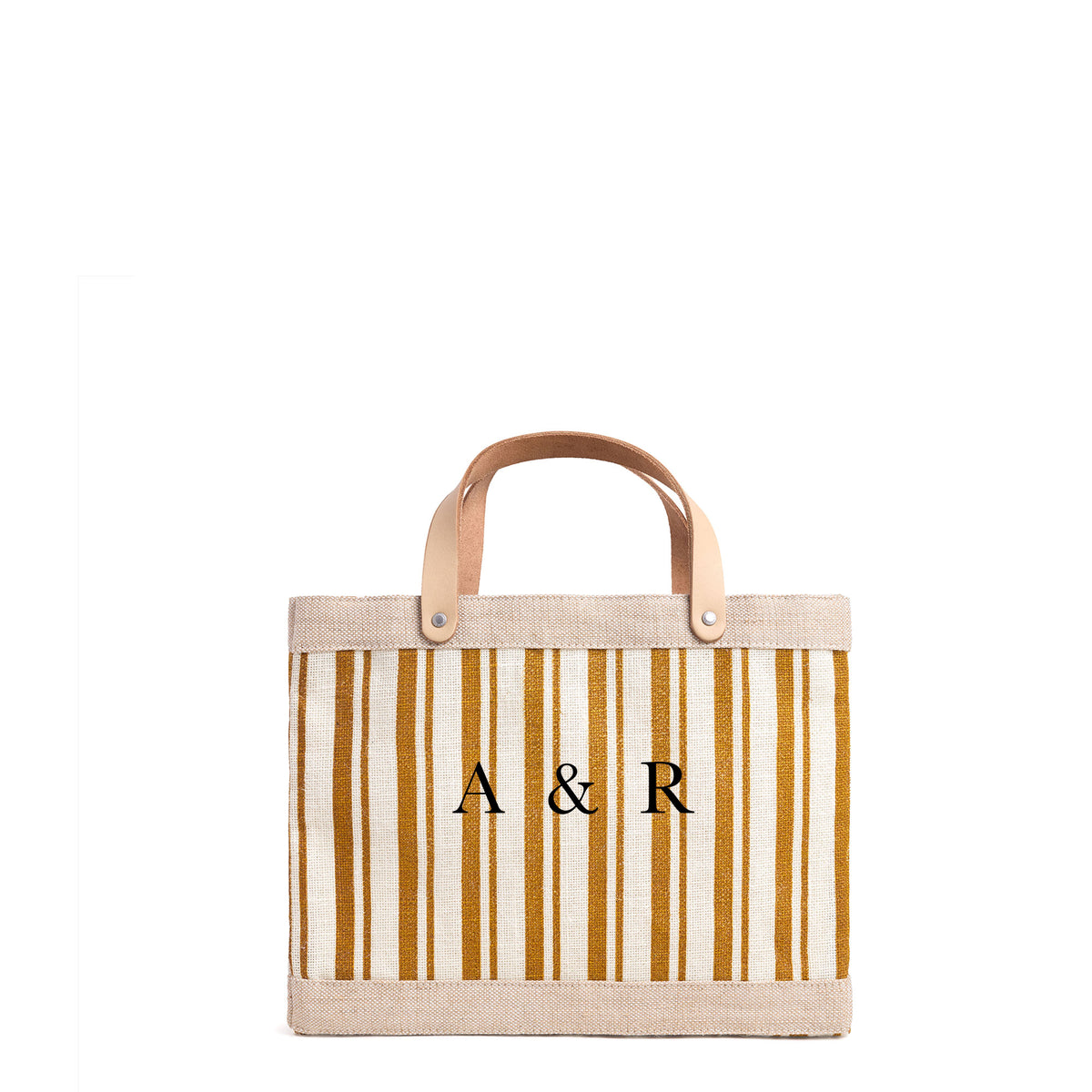 Petite Market Bag in Gold Stripe Ampersand