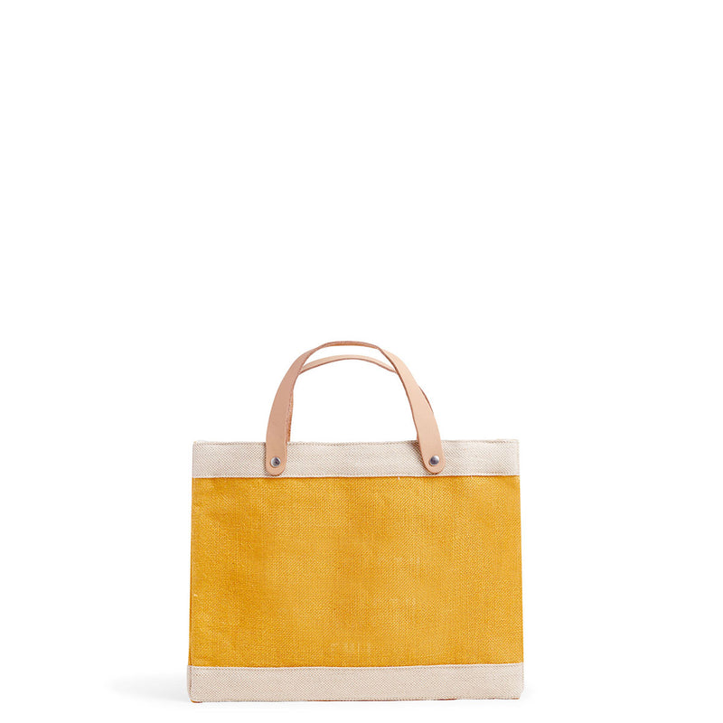 Petite Market Bag in Gold with Monogram