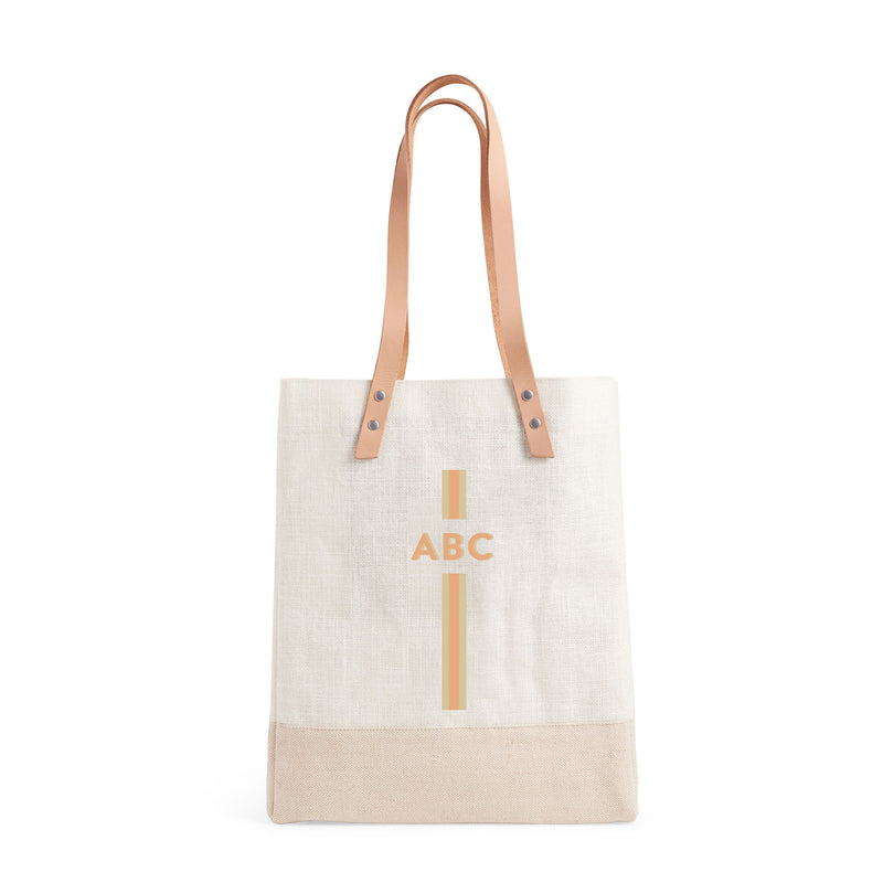 Wine Tote in White with Monogram