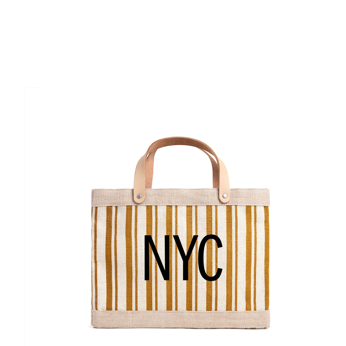 Petite Market Bag in Gold Stripe Large Monogram