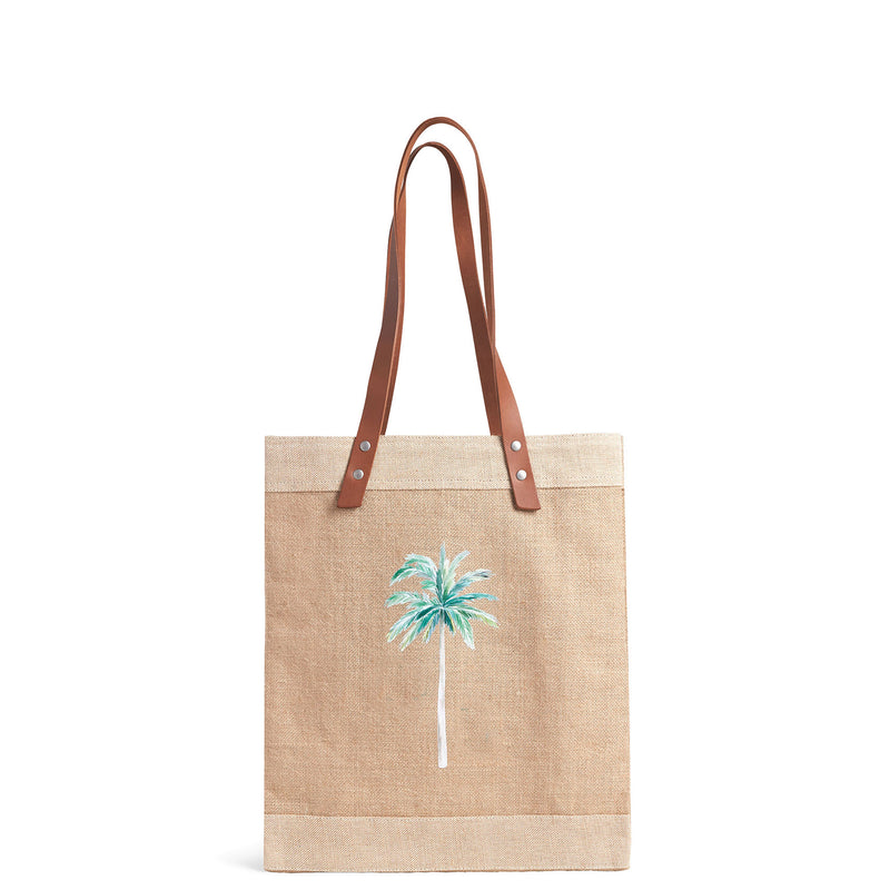 Market Tote in Natural Palm Tree by Amy Logsdon