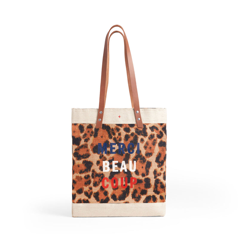 Market Tote in Cheetah for Clare V. “Merci Beau Coup”
