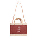 Petite Market Bag in Cranberry with Strap