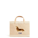 Petite Market Bag in Natural Dachshund