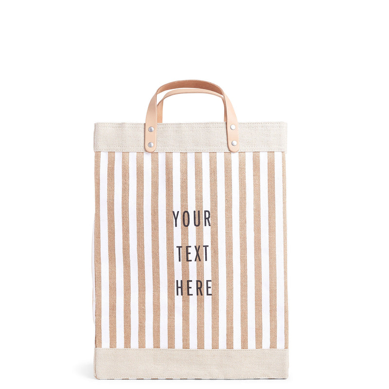 Market Bag in White Stripe