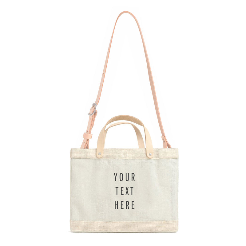 Petite Market Bag in Dove with Strap