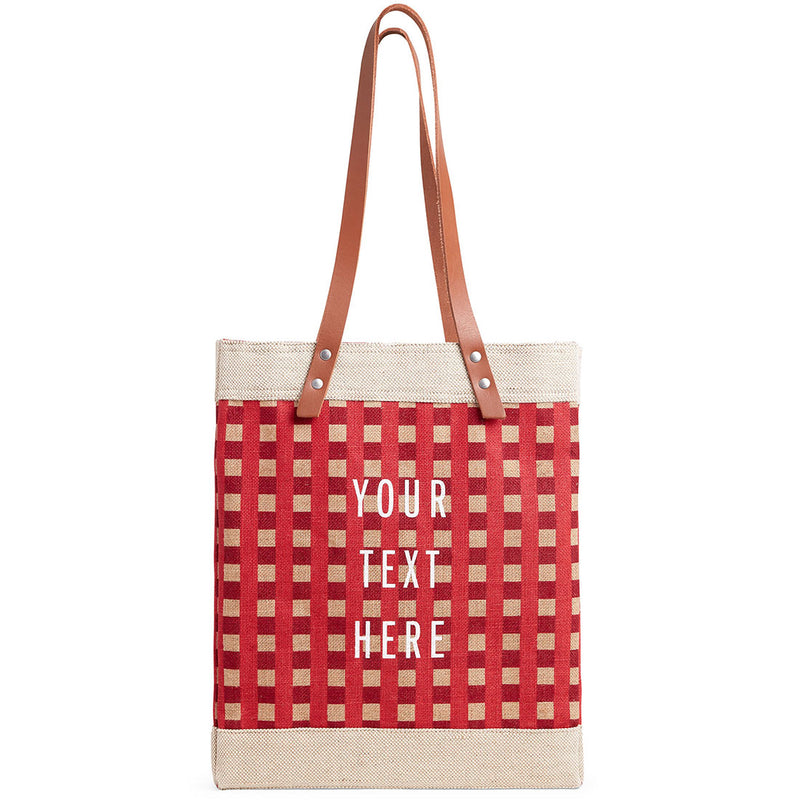 Market Tote in Red Gingham