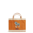 Petite Market Bag in Cognac Grey Bulldog