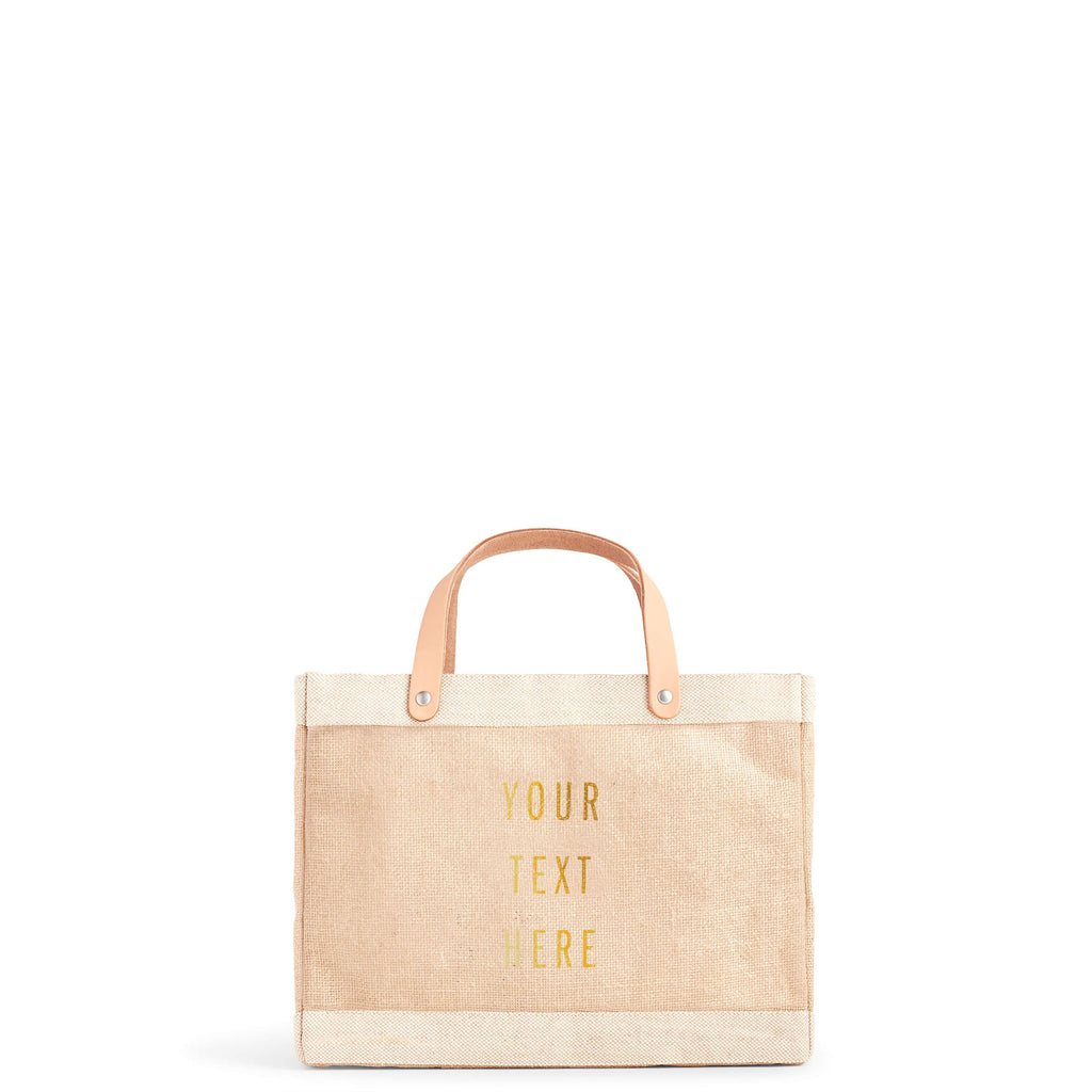 description_Our first Gold Foil Petite Market Bag