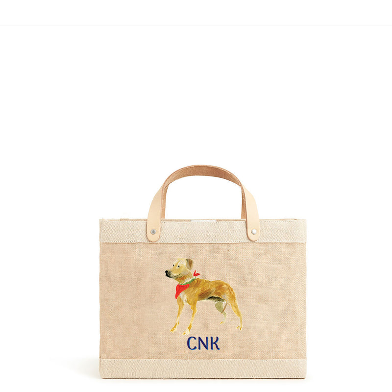 Petite Market Bag in Natural Golden Pitbull